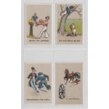 Cigarette cards, Nathan, Comical Military & Naval Pictures (white border), 4 cards, 'Boxing the