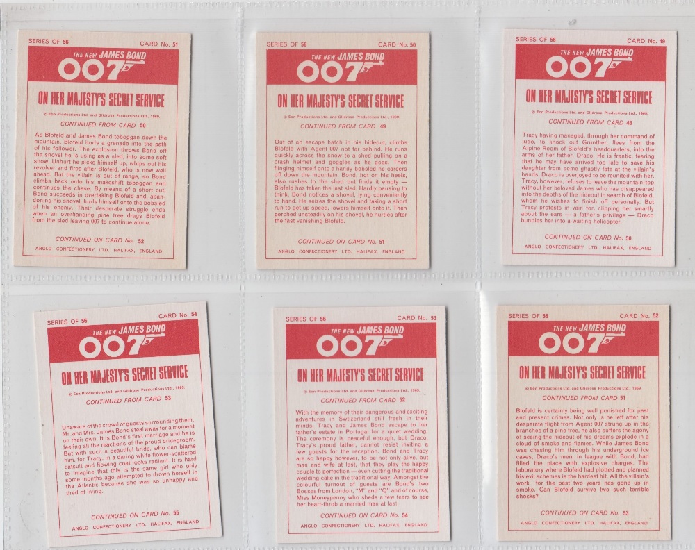 Trade cards, Anglo Confectionery, The New James Bond, 007 (set, 56 cards) (vg) - Image 4 of 6