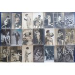 Postcards, Glamour, a collection of approx. 43 topless, nude and lingerie studies, the majority RP's