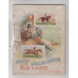 Printed Album, USA, Allen & Ginter, 'Album of World's Racers' complete (some wear to cover, gd) (1)
