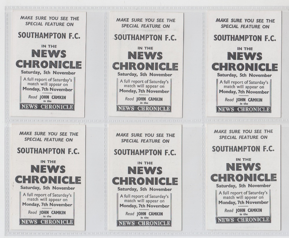 Trade cards, News Chronicle, Footballers, Southampton (set, 12 cards) (vg) - Image 3 of 3