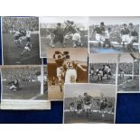 Football Press Photos, Cardiff City 1949/50, selection of 7 match action photos from games v Preston