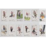 Cigarette cards, Robert Sinclair, The Smiler Series (set, 12 cards) (gd)