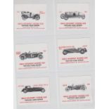 Trade cards, Anglo Confectionery, Vintage Cars Series (set, 24 cards, wrapper style) (vg)