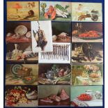Tony Warr Collection, Postcards, a selection approx. 60 cards illustrating Still Life mostly