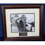 Cinema autograph, Alec Guinness signed photo 'Bridge Over The River Kwai', framed and glazed