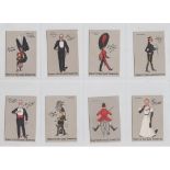 Cigarette cards, Muratti, Caricatures (4 brands) (set, 15 cards) (gd)