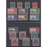 Stamps, India 1937-40 KGVI, Set of 18 in mint condition. SG 247-264
