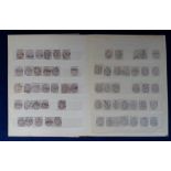 Stamps, collection of approx. 600 Victorian 1d lilac Revenue stamps from legal documents displayed