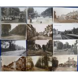 Postcards, Surrey, a selection of 36 cards of Camberley with many RP's inc. The King's Visit in 1905