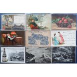 Postcards, a selection of 16 mainly UK product Advertising cards inc. Firkins Gloves, Suchard,