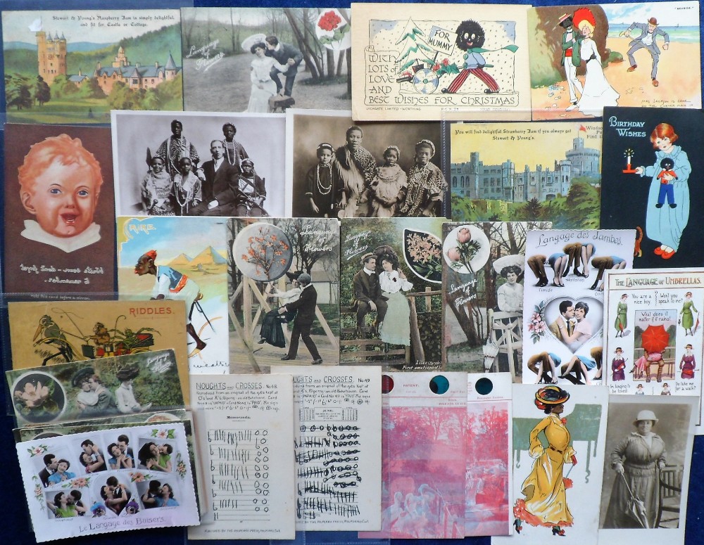 Postcards, a subject mix of approx. 90 cards inc. puzzle cards (Rebus, hidden subject, mirror, - Image 4 of 4