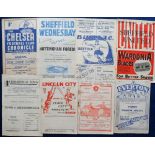 Football Programmes, selection of 8 programmes from the 1940's, Lincoln v York 49/50, Everton v