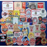 Beer labels, a mixed selection of 42 labels, (inc. 3 'with contents'), various shapes, sizes and