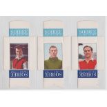 Cigarette cards, Mauritius, Soiree Cigarettes, Famous Footballers, packet issue, three Arsenal