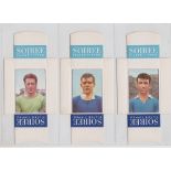 Cigarette cards, Mauritius, Soiree Cigarettes, Famous Footballers, packet issue, three Chelsea