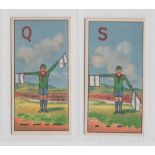 Trade cards, Clarnico, Wolf Cubs Signalling, two type cards, Q & S (vg) (2)