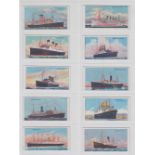 Trade cards, Dainty Novelties, World Famous Liners Series (set, 10 cards) (one with slight marks/