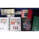 Stamps, box of albums including GB collection QV-QEII mainly used including 1d black, LG 6x2d