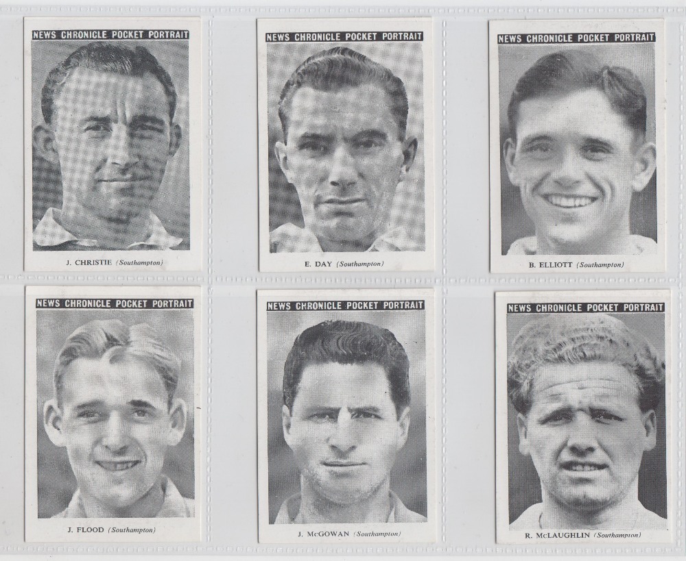 Trade cards, News Chronicle, Footballers, Southampton (set, 12 cards) (vg)