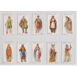 Cigarette cards, Ogden's, British Costumes from 100BC to 1904 (set, 50 cards) (mostly vg)