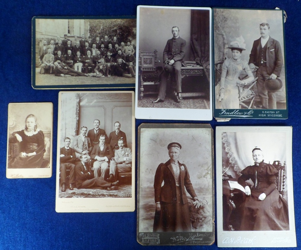 Photographs, 50+ Victorian cartes de visite, cabinet cards and photographs, subjects include bridal, - Image 2 of 2