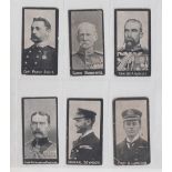 Cigarette cards, Rutter, Boer War Celebrities (printed back) (6/7, missing Baden-Powell) (one