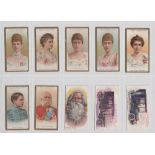 Cigarette cards, 10 type cards, Taddy Royalty Series (7, one poor), Natives of the World (1) &