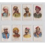 Cigarette cards, USA, Kimball, Savage & Semi-Barbarous Chiefs & Rulers, eight cards, Khan of