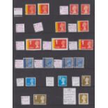 Stamps, GB QEII specialised collection of decimal Machins on Hagner leaves, all identified. Includes