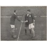 Football Photograph, Wales v Scotland, 16 Feb 1924, played at Ninian Park, original b/w photo 8" x
