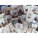 Photographs, 50+ Victorian cartes de visite, cabinet cards and photographs, subjects include bridal,
