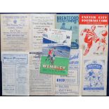 Football Programmes, selection of 9 programmes from the 1940's, Bromley v Romford FA Amateur Cup