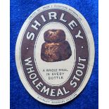 Beer label, Page & Overton's Brewery Ltd, Shirley Brewery, Croydon, Shirley Wholemeal Stout, v.o,