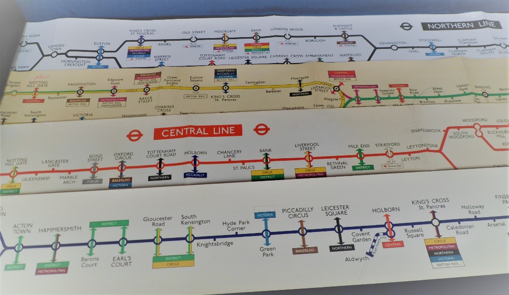 Railways, 25+ London underground carriage maps circa 1990s to include Northern Line, Bakerloo - Image 3 of 9