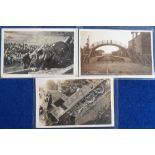 Postcards, Railways, 2 RP's of the train crash in 1907 at Park St Railway Bridge near Camberley