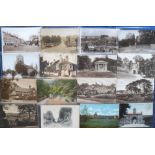 Postcards, Surrey, a collection of 45+ cards, RP's and printed, inc. views, street scenes, churches,