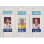 Cigarette cards, Mauritius, Soiree Cigarettes, Famous Footballers, packet issue, three Bolton