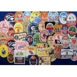 Beer labels, a mixed selection of 41 labels, (including 3 'with contents') various shapes, sizes and