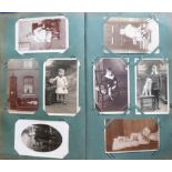 Postcards, a vintage album containing a mixed mainly UK selection of approx. 200 cards which