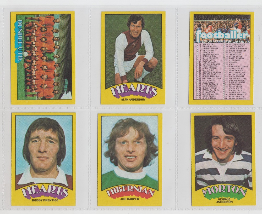 Trade cards, A&BC Gum, Footballers (Green back, Scottish, Rub Coin) (set, 132 cards) (vg,