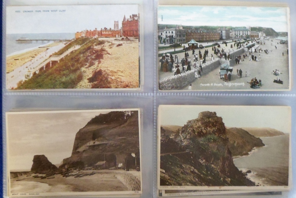 Postcards, large collection of 600+ cards in 2 modern albums, majority UK topographical with some