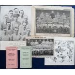 Football Memorabilia, Cardiff City selection, 1920s onwards inc. scarce Daily News Supplement