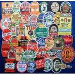 Beer labels a mixed selection of 45 labels, (inc. 2 'with contents'), various shapes, sizes and