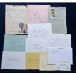 Cricket Autographs, a collection of signed album pages and signatures on card inc. Worcestershire,
