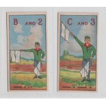 Trade cards, Clarnico, Wolf Cubs Signalling, two type cards, B/2 & C/3 (vg) (2)