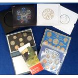 Coins, Mint UK coins comprising Farewell set of l.s.d. coins, 1983 coins, 1986 proof collection,