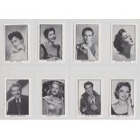 Trade cards, Clevedon, Famous Screen Stars, 'M' size (set, 50 cards) (vg)