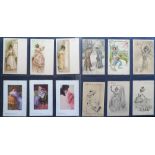 Postcards, Glamour, a collection of 98 cards, all artist-drawn glamour inc. Tuck, chromos, Horsfall,