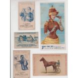 Cigarette & trade cards, USA, 5 advertising cards, Marburg Bros. Lone Fisherman Cigarettes, J,